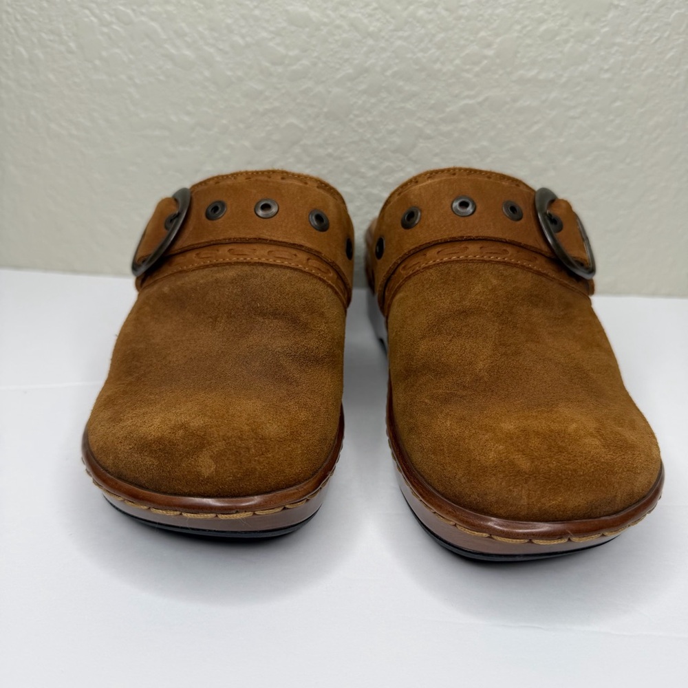 Born Women’s Banyan Suede Leather with Buckle detail Slip-on Comfort Clogs Sz 8 - Picture 3 of 11